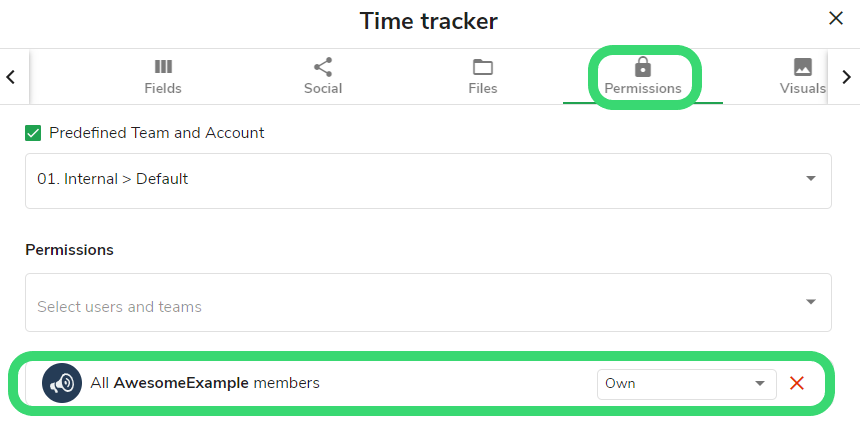 edit permissions - Own